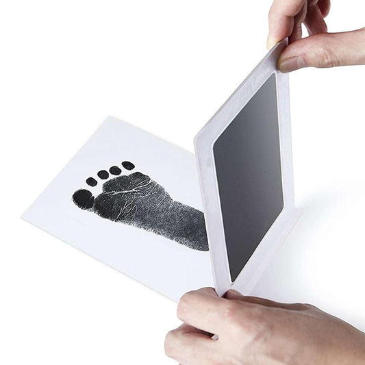Baby Handprint Footprint Keepsake Kit Preserve Newborn Kid Touch with Ink Pad and Impression Prints Frame to Decorate and Gift for Child First Birthday Foot Hand inkpad Color Black