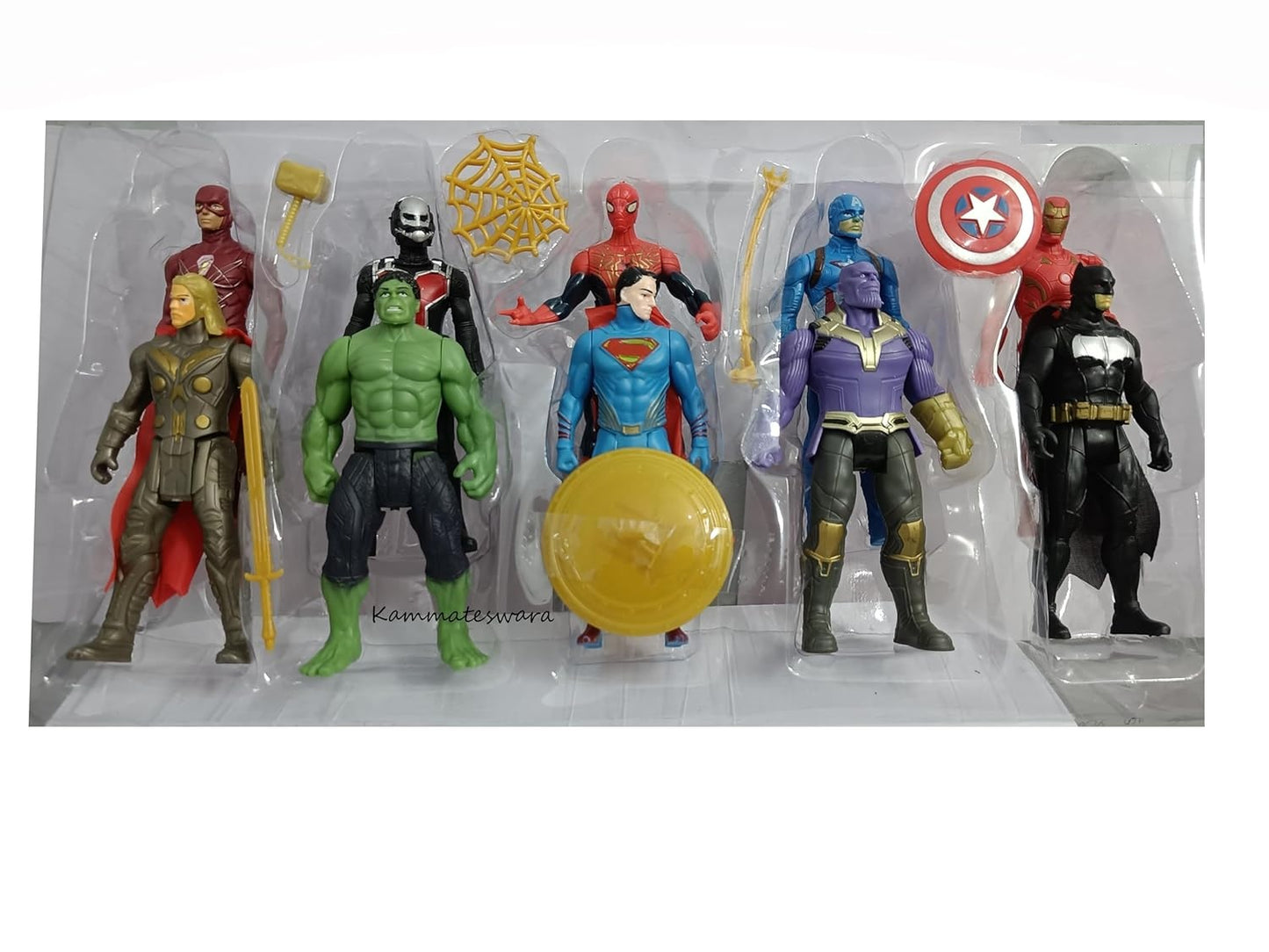 Superhero Action Figure Toys Superheroes Set of 10 Figures Toy for Kids (Set of 10 Action Figures)