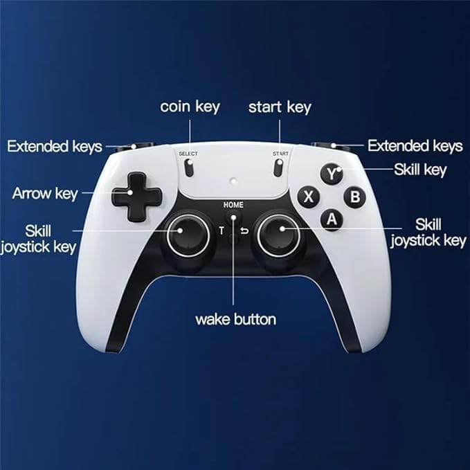 M22 Game Stick Console  30,000+ Preloaded Modern & Retro Games  64GB TF Card  2.4G Wireless Dual Controllers  1080p HDMI Plug & Play for TV  Supports 52+ Emulators