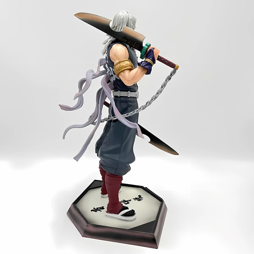 Demon Slayer Uzui Tengen Action Figure 30CM Sound Hashira Anime Collectible Statue | Demon Slayer Action Figures | Tengen Uzui Toy Figure | Anime Gift for Fans & Collectors