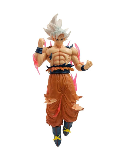 Ultra Instinct Goku Action Figure - 24cm PVC Anime Collectible Figurine | White Hair, Desktop Display, Office & Study Table Decor, Standing Pose