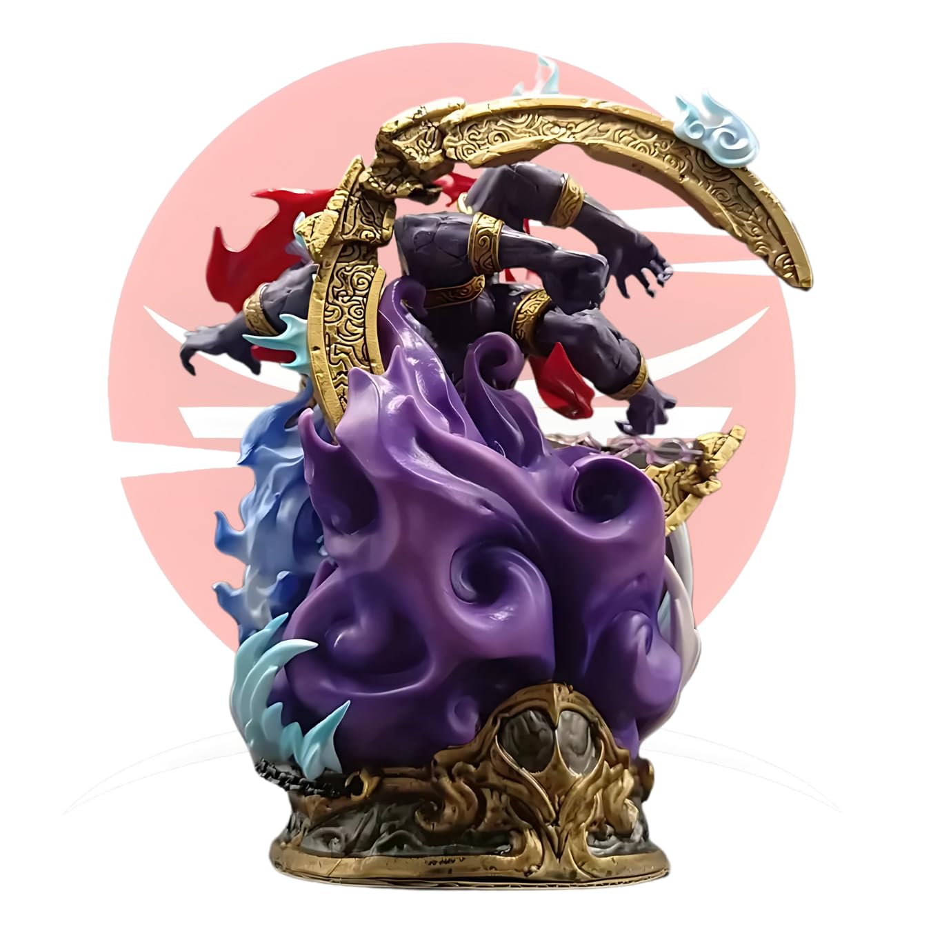 Zoro Asura Action Figure Statue 20Cm 3 Headed Demon Transformation Replaceable Heads One Piece Premium Anime Action Figure High-Detail Roronoa Zoro Figure For Gifts, PVC & Resin,Multicolour