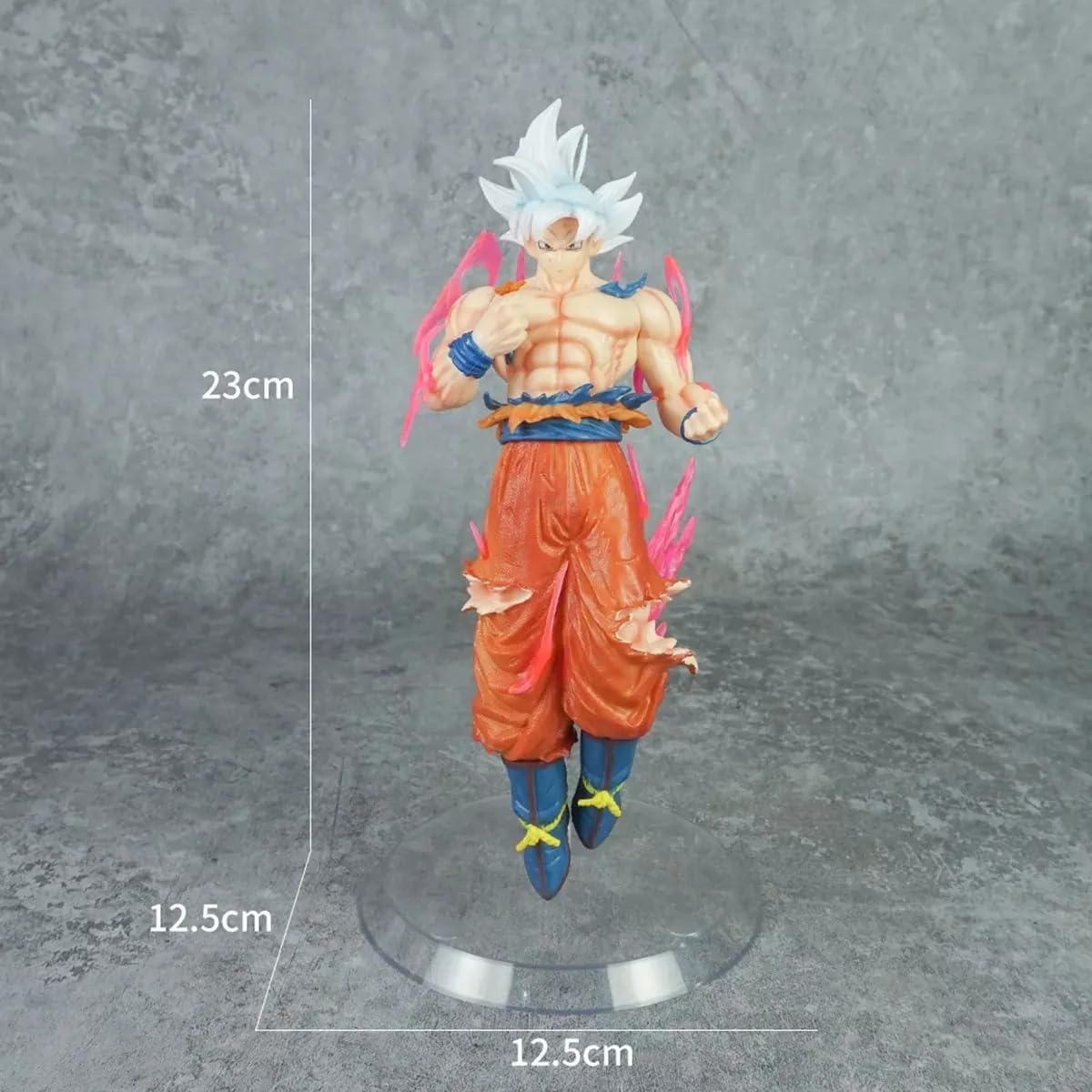 Ultra Instinct Goku Action Figure - 24cm PVC Anime Collectible Figurine | White Hair, Desktop Display, Office & Study Table Decor, Standing Pose