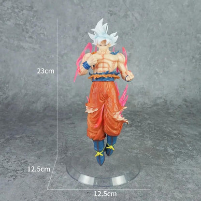 Ultra Instinct Goku Action Figure - 24cm PVC Anime Collectible Figurine | White Hair, Desktop Display, Office & Study Table Decor, Standing Pose