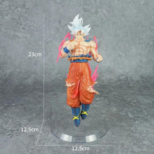 Ultra Instinct Goku Action Figure - 24cm PVC Anime Collectible Figurine | White Hair, Desktop Display, Office & Study Table Decor, Standing Pose