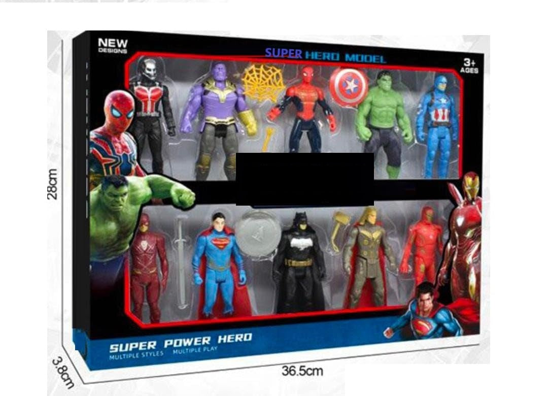 Superhero Action Figure Toys Superheroes Set of 10 Figures Toy for Kids (Set of 10 Action Figures)