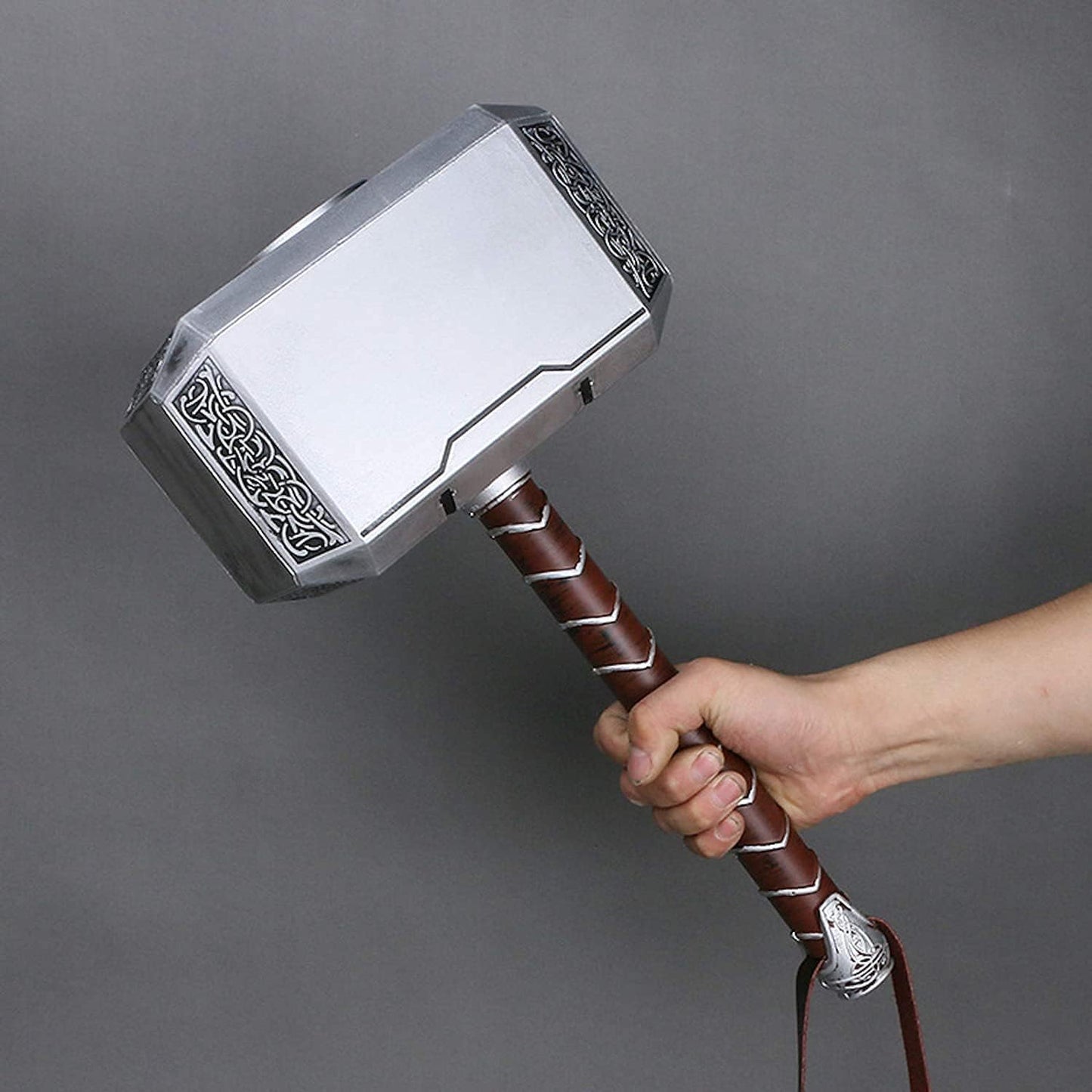 God Of Thunder Thor Life Size Mjolnir Replica Hammer - 45 Cm Superheroes Gift, Superhero Cosplay Collectible,Multicolor