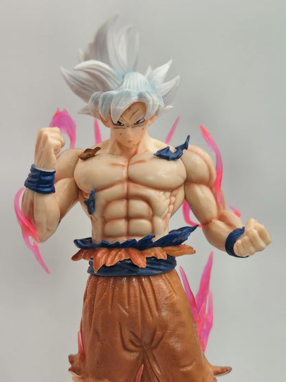Ultra Instinct Goku Action Figure - 24cm PVC Anime Collectible Figurine | White Hair, Desktop Display, Office & Study Table Decor, Standing Pose