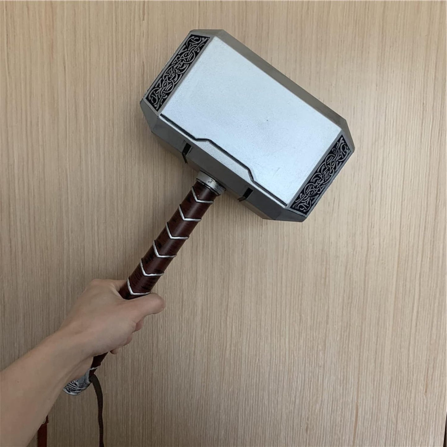 God Of Thunder Thor Life Size Mjolnir Replica Hammer - 45 Cm Superheroes Gift, Superhero Cosplay Collectible,Multicolor