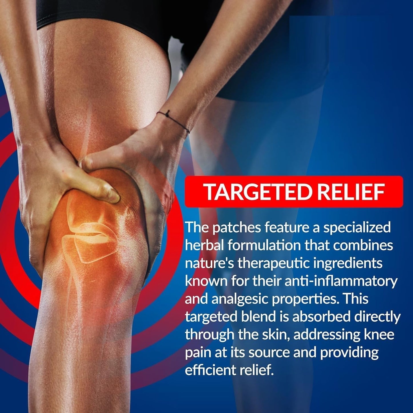 Herbal Knee Pain Relief Patches Arthritis Inflammation Patch Sticker | Instant Relief from Knee Pain | Joint Knee Pain Relief Products Natural Wormwood Extract Patch for Knee (20 Pieces)