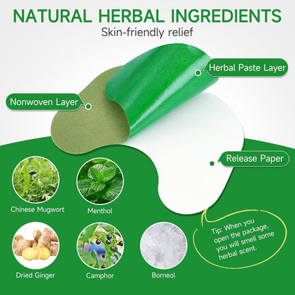 Herbal Knee Pain Relief Patches Arthritis Inflammation Patch Sticker | Instant Relief from Knee Pain | Joint Knee Pain Relief Products Natural Wormwood Extract Patch for Knee (20 Pieces)