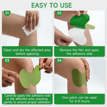Herbal Knee Pain Relief Patches Arthritis Inflammation Patch Sticker | Instant Relief from Knee Pain | Joint Knee Pain Relief Products Natural Wormwood Extract Patch for Knee (20 Pieces)