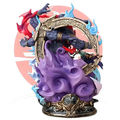 Zoro Asura Action Figure Statue 20Cm 3 Headed Demon Transformation Replaceable Heads One Piece Premium Anime Action Figure High-Detail Roronoa Zoro Figure For Gifts, PVC & Resin,Multicolour