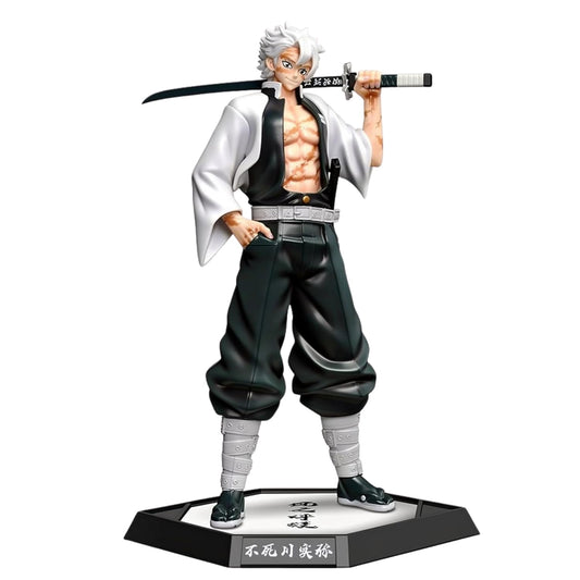 Sanemi Shinazugawa Action Figure - Demon Slayer: Kimetsu no Yaiba Wind Hashira Anime Figurine, 30cm Premium PVC Collectible, Detailed Sculpt & Scars