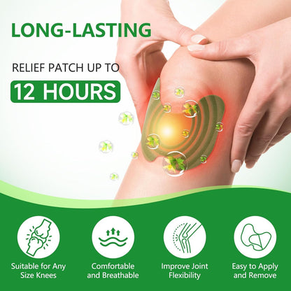 Herbal Knee Pain Relief Patches Arthritis Inflammation Patch Sticker | Instant Relief from Knee Pain | Joint Knee Pain Relief Products Natural Wormwood Extract Patch for Knee (20 Pieces)