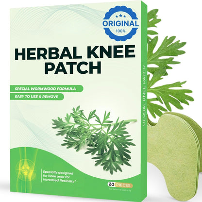 Herbal Knee Pain Relief Patches Arthritis Inflammation Patch Sticker | Instant Relief from Knee Pain | Joint Knee Pain Relief Products Natural Wormwood Extract Patch for Knee (20 Pieces)